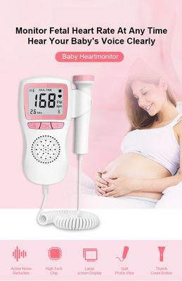Màn hình Doppler di động Máy Doppler thai nhi Máy theo dõi nhịp tim cho phụ nữ mang thai