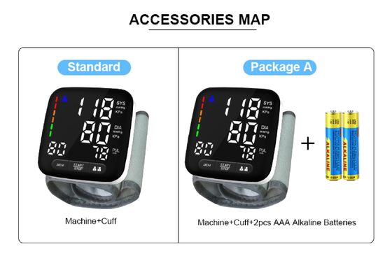 Máy đo huyết áp cổ tay kỹ thuật số di động Máy đo huyết áp chính xác