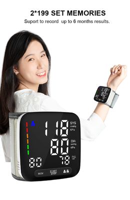 Máy đo huyết áp cổ tay kỹ thuật số di động Máy đo huyết áp chính xác