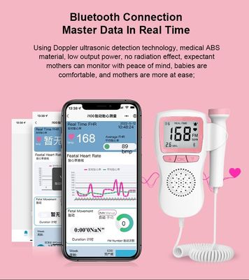 Màn hình Doppler di động Máy Doppler thai nhi Máy theo dõi nhịp tim cho phụ nữ mang thai