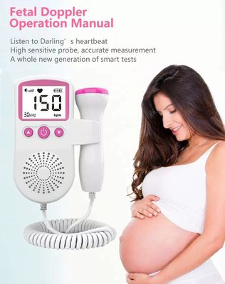 Máy theo dõi nhịp tim Doppler thai nhi di động Máy theo dõi Doppler bỏ túi dành cho bà bầu