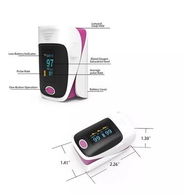 Đầu ngón tay kỹ thuật số Oled Spo2 Máy đo oxy xung đầu ngón tay Máy đo oxy xung di động