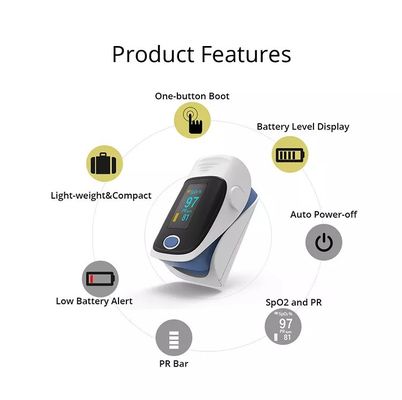 Đầu ngón tay kỹ thuật số Oled Spo2 Máy đo oxy xung đầu ngón tay Máy đo oxy xung di động
