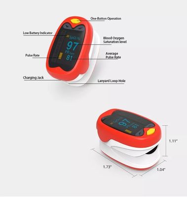 Máy đo oxy xung cho trẻ sơ sinh OLED trẻ em có thể sạc lại Máy đo oxy xung đầu ngón tay có thể sạc lại