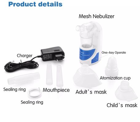 Máy xông khí dung dành cho người lớn dành cho người lớn dành cho người lớn Máy phun sương siêu âm tiện dụng với bộ chuyển đổi mặt nạ miệng