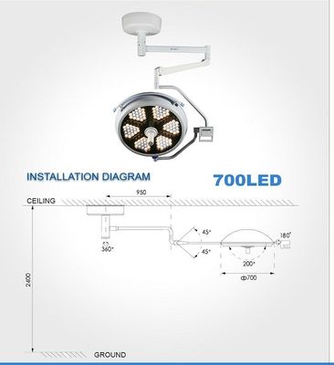 Đèn LED phẫu thuật nhỏ trần CE Đèn phẫu thuật không bóng 700 LED