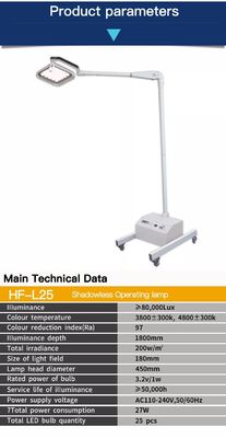 Đèn điều hành Shadoless cho thẩm mỹ viện phòng khám với đèn phẫu thuật trần treo tường