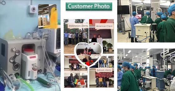 Máy gây mê loại xe đẩy hai hơi với máy đo lưu lượng cơ học 5 ống