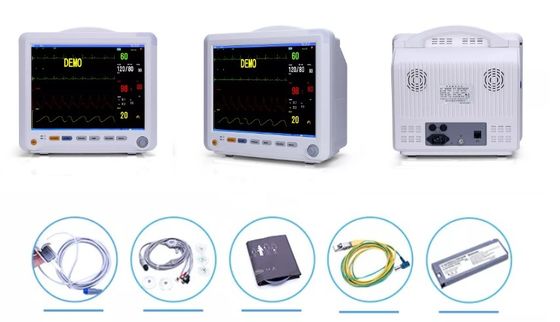 Màn hình bệnh nhân đa thông số 12 inch Màn hình điện tâm đồ ETCO2 SPO2 Màn hình ICU đa thông số