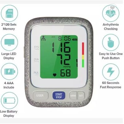 Máy đo huyết áp kỹ thuật số hộ gia đình được CE phê duyệt OEM trên cánh tay