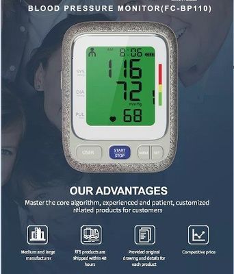 Máy đo huyết áp kỹ thuật số hộ gia đình được CE phê duyệt OEM trên cánh tay