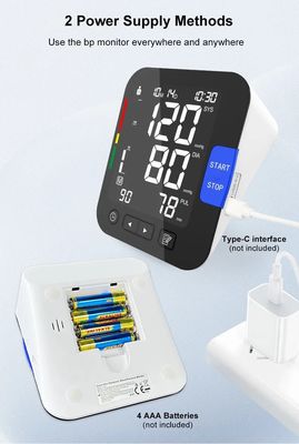 Máy kiểm tra Bp kỹ thuật số bằng giọng nói cánh tay tự động Máy đo huyết áp y tế Bp